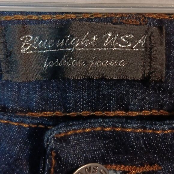Blue Night USA Stretch Denim Low Rise Skinny Jeans - Picture 3 of 9